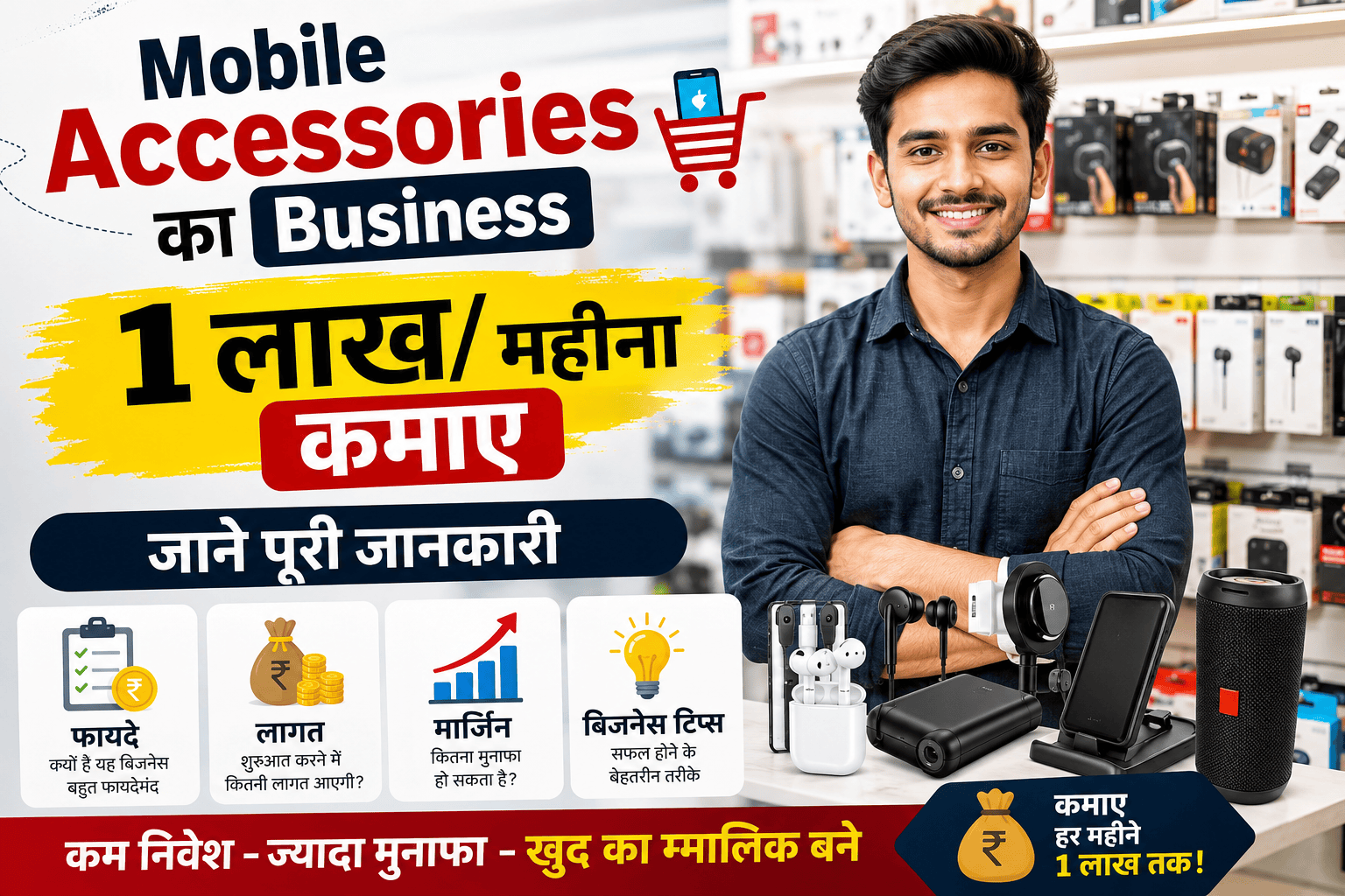 Mobile Accessories Business करके हर महीना ₹1 लाख कैसे कमाएं?