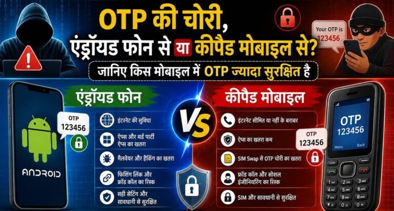 OTP की चोरी, एंड्रॉयड फोन से या कीपैड मोबाइल से? जानिए किस मोबाइल में OTP ज्यादा सुरक्षित है