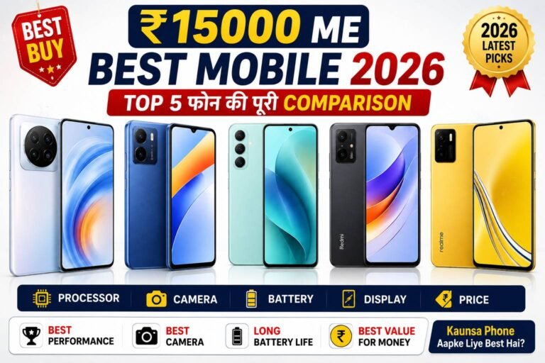 ₹15000 Me Best Mobile 2026: Top 5 फोन की पूरी Comparison